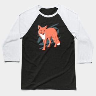 Fox Lineart Baseball T-Shirt